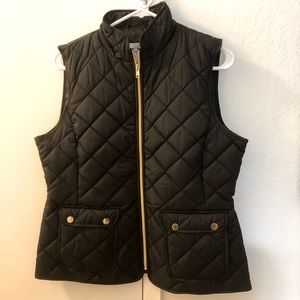 Black Quilted Vest Jacket